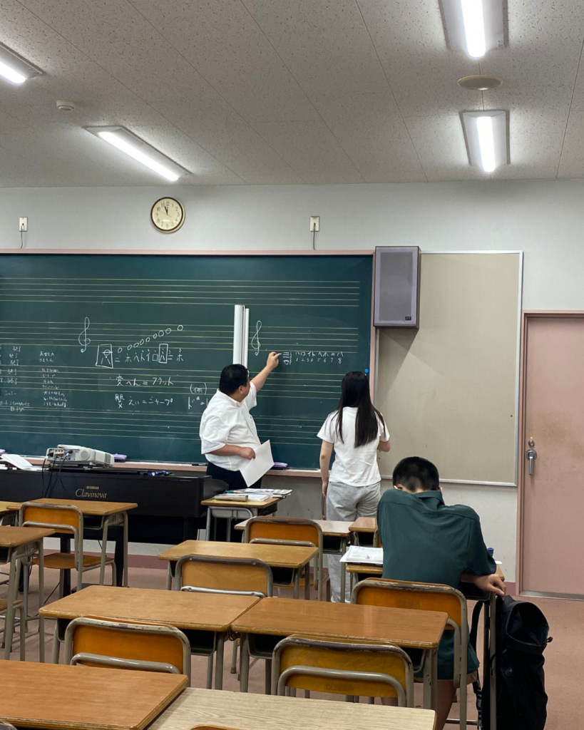 音楽の授業の様子です。